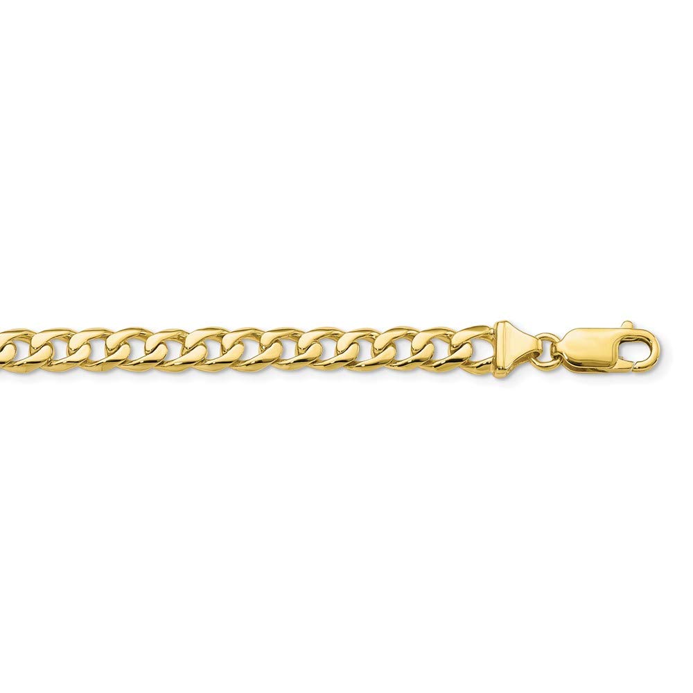 10k 5.8mm Hand-polished Fancy Link Bracelet