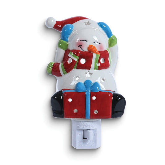 Resin Snowman Swivel Plug In Night Light