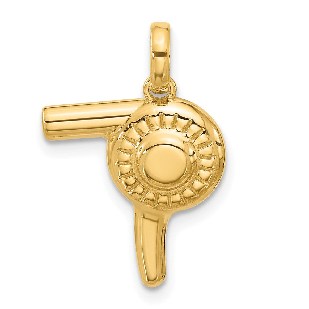 14k Yellow Gold Fancy Hairdryer