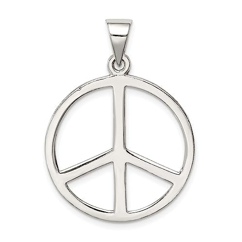 Sterling Silver Peace Symbol Pendant