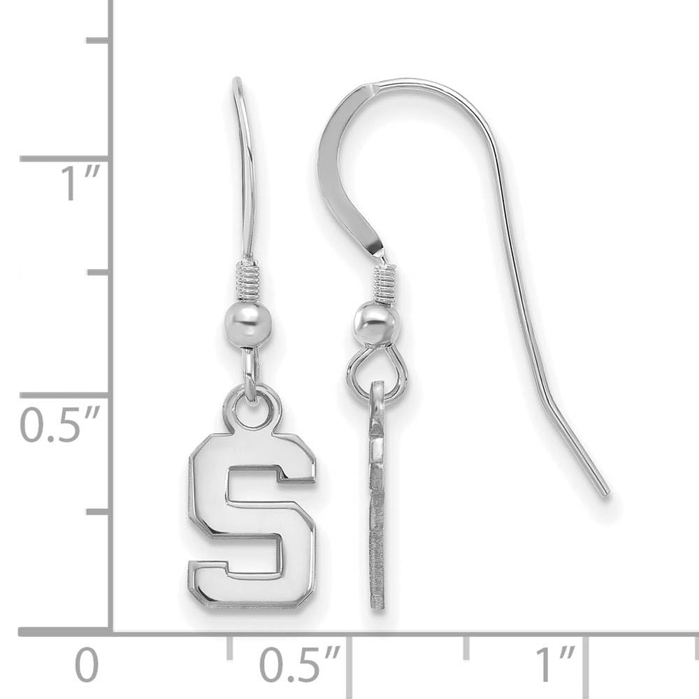 Women's Michigan State Spartans Sterling Silver XS Dangle Earrings