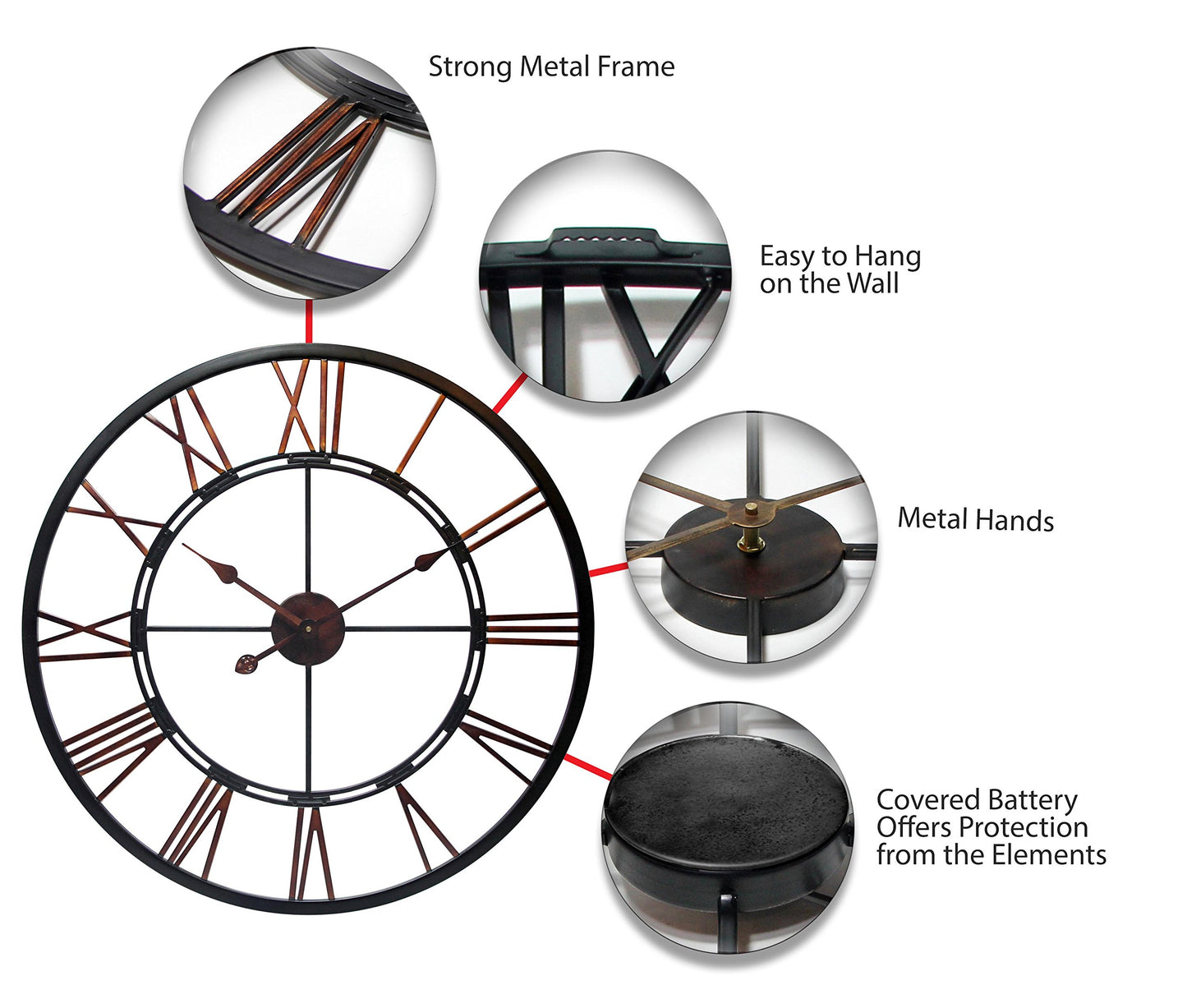 Infinity Instruments Metal Fusion Wall Clock