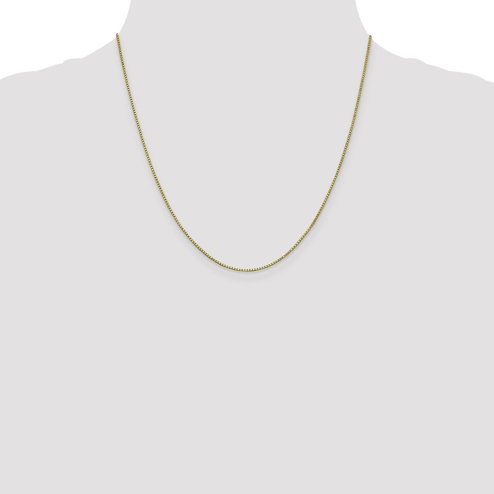10k White Gold 1mm Box Chain