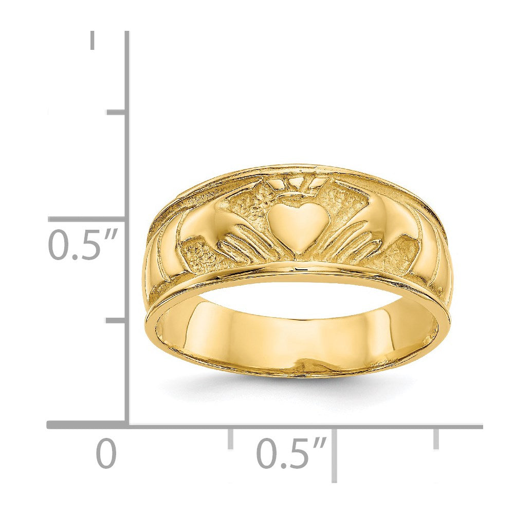 14k Ladies Claddagh Band Size 6
