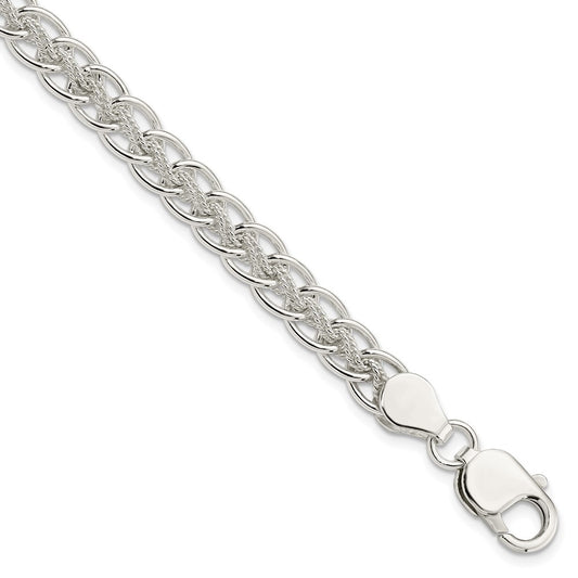 Sterling Silver Polished and Textured Fancy Bracelet 7.5 inches