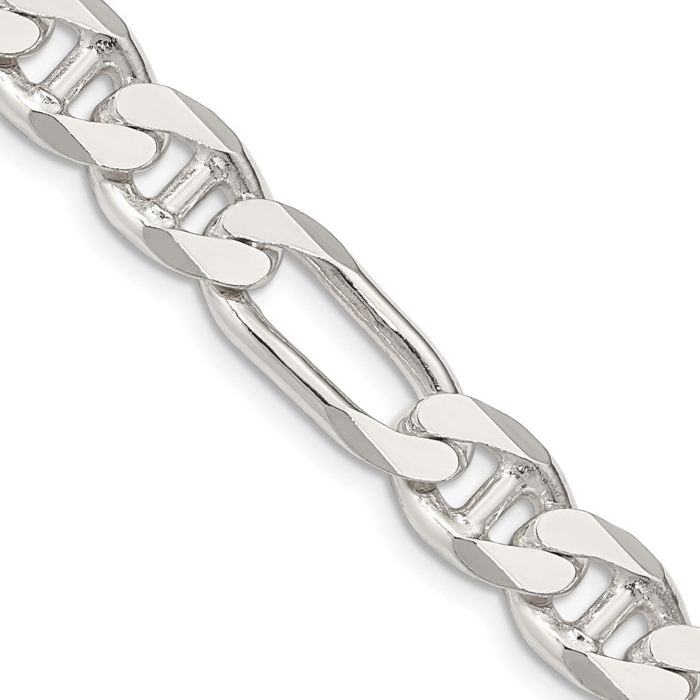 Sterling Silver 8.75mm Figaro Anchor Chain 26 Inches