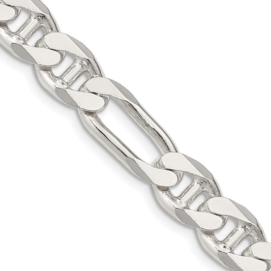 Sterling Silver 8.75mm Figaro Anchor Chain 26 Inches