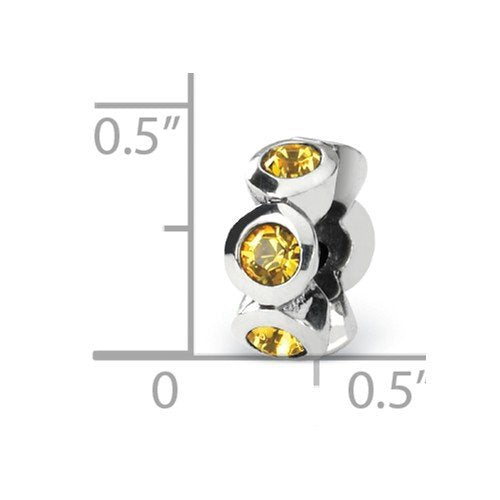 Sterling Silver Reflections Nov Preciosa Crystal Birthstone Bead