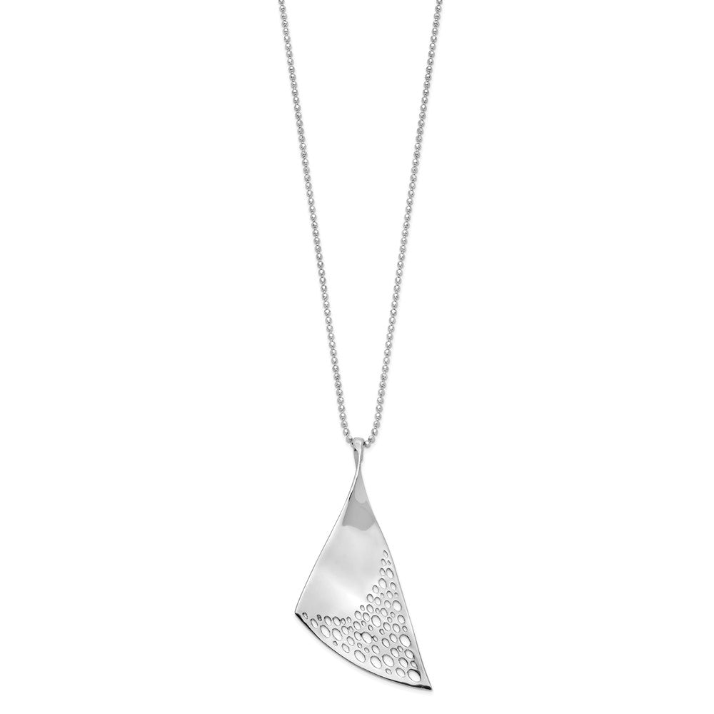 Sterling Silver Rhodium-plated w/ 2in ext. Necklace