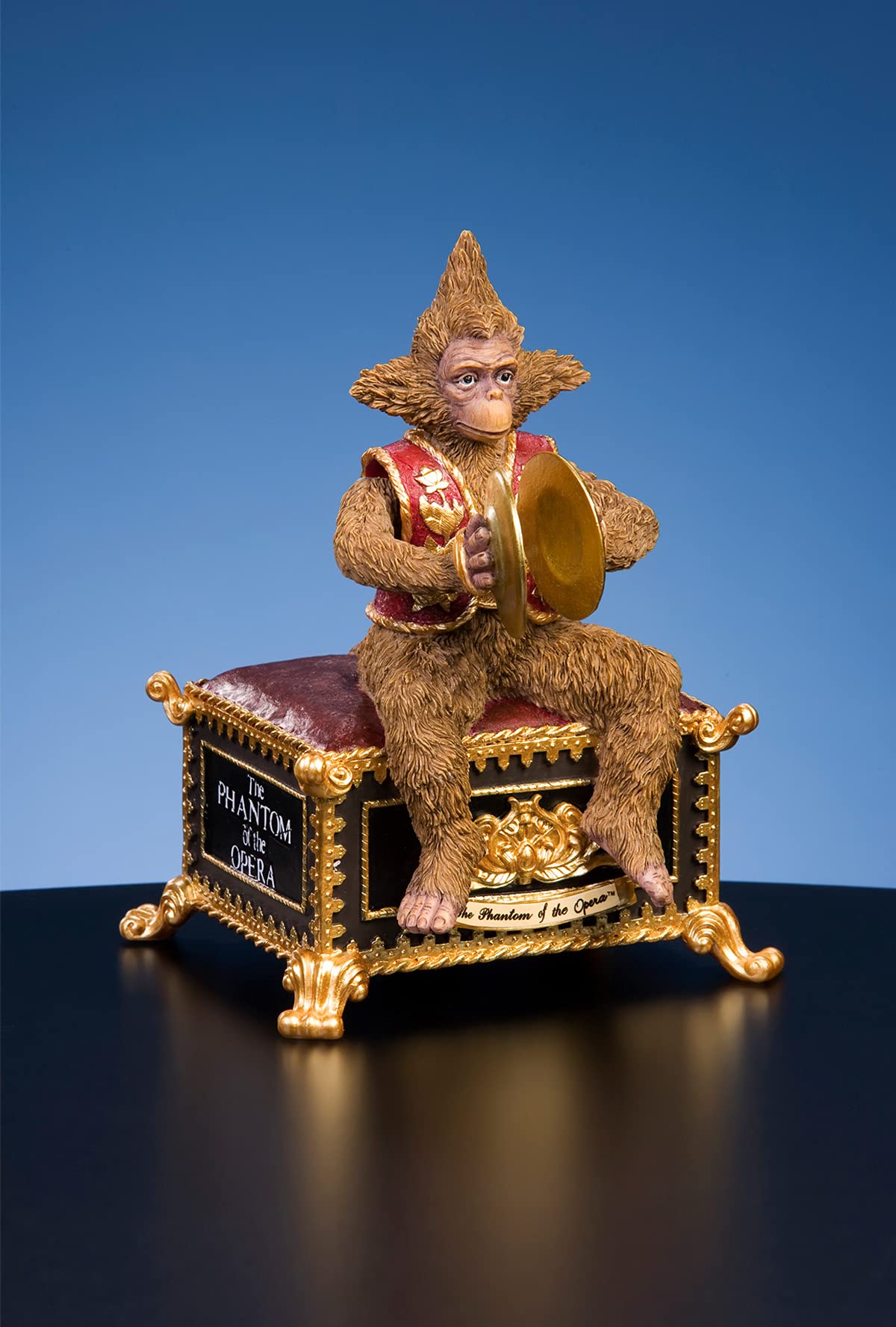 San Francisco Music Box Co. Phantom of the Opera Animated (Plays Masquerade) Musical Monkey Figurine QGM2503