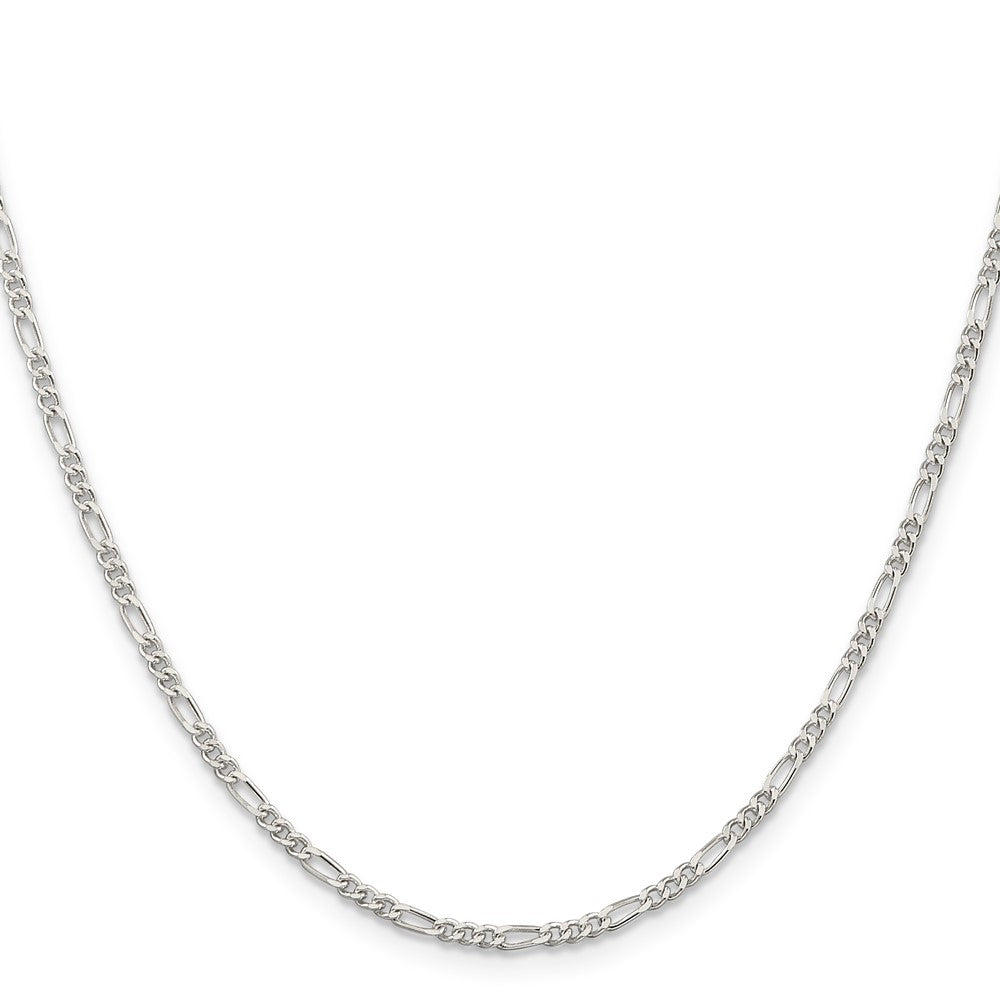 Sterling Silver 2.25mm Figaro Chain 18 Inches
