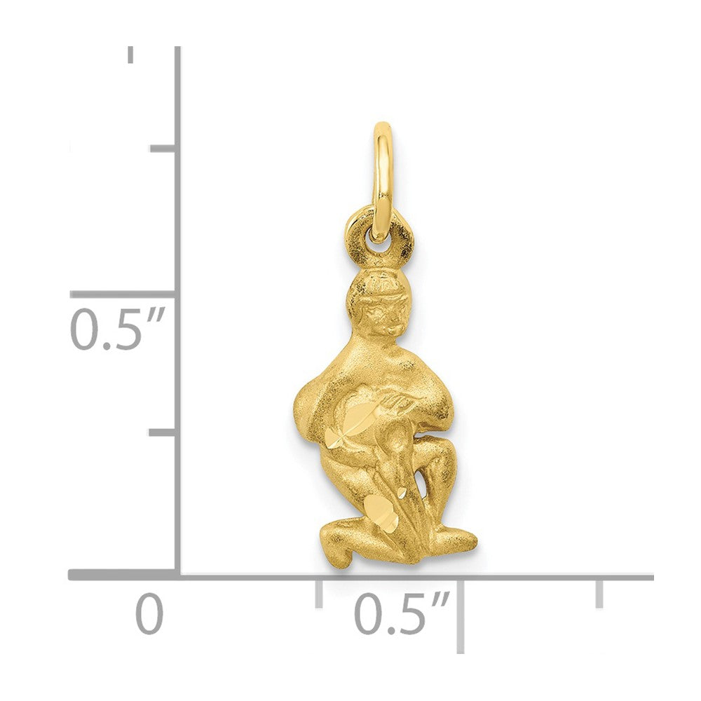 10k Aquarius Zodiac Charm