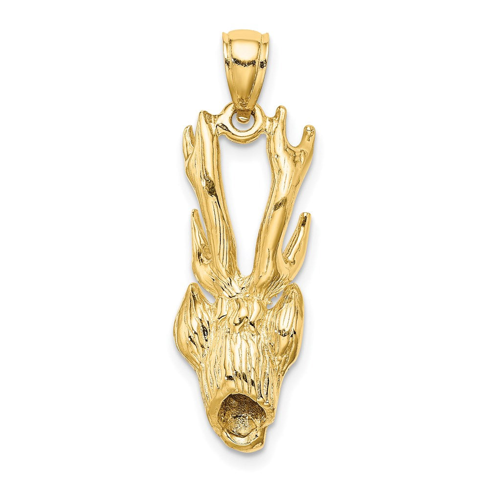14K 3-D Deer Head Charm