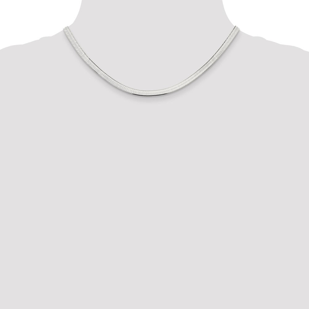 Sterling Silver 4.5mm Magic Herringbone Chain 16 Inches