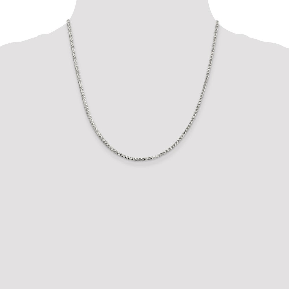 Sterling Silver 2.55mm D/C Square Franco Chain 20 Inches