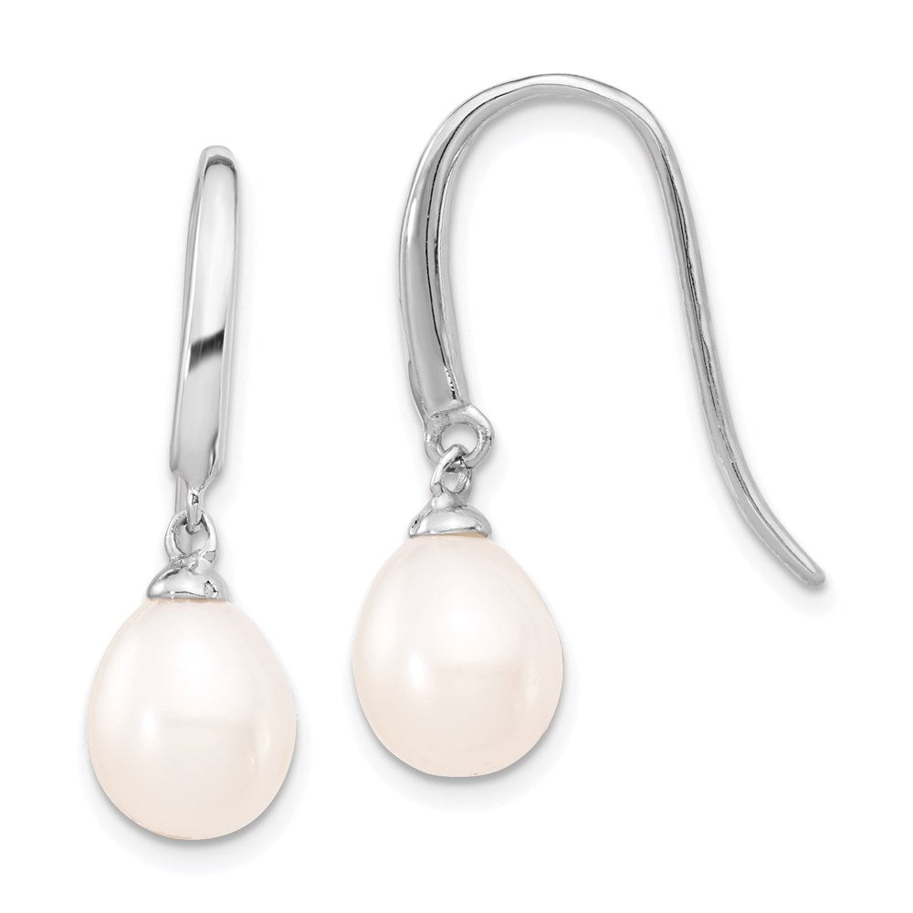 Sterling Silver Rhodium Diam. & White Topaz Earring Jacket