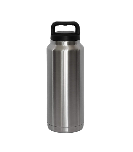 36 Oz Stainless Steel Twist-Off Cap Water Bottle - Silver