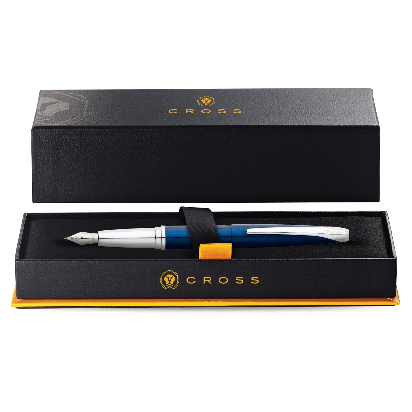 Cross ATX Refillable Fountain Pen, Fine Nib, Includes Premium Gift Box - Translucent Blue