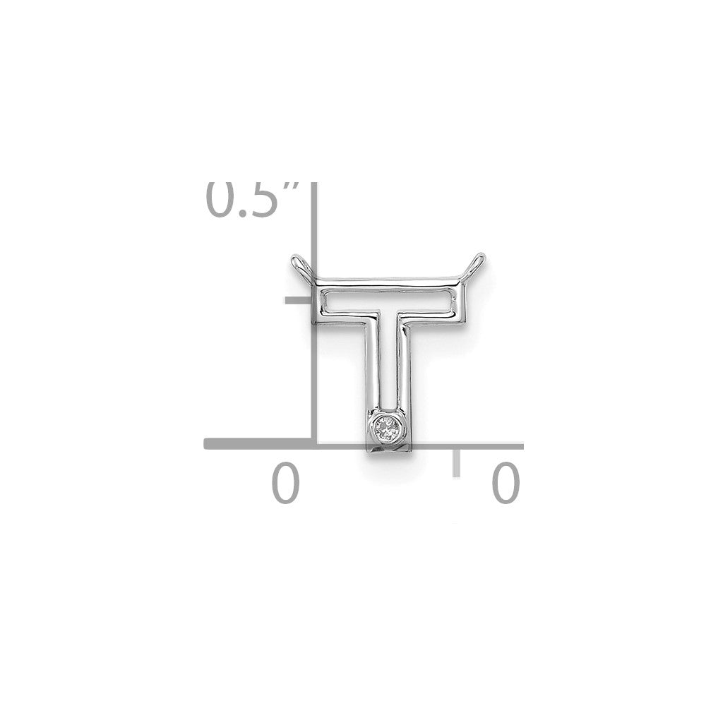 Stella & Dot 10kw Diamond Initial T Charm Element