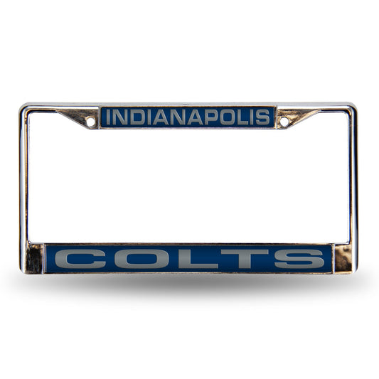 Indianapolis Football Colt's Chrome Metal Laser Cut License Plate Frame