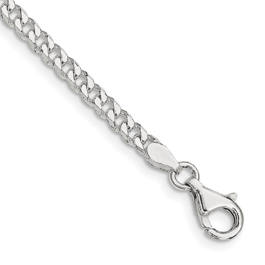 Sterling Silver Polished 3.15mm Curb Chain 7 inches
