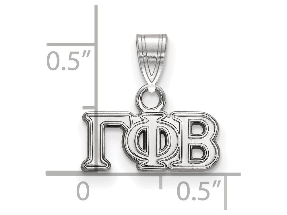 Sterling Silver Official Licensed Greek Sororities Gamma Phi Beta (???) Small Pendant