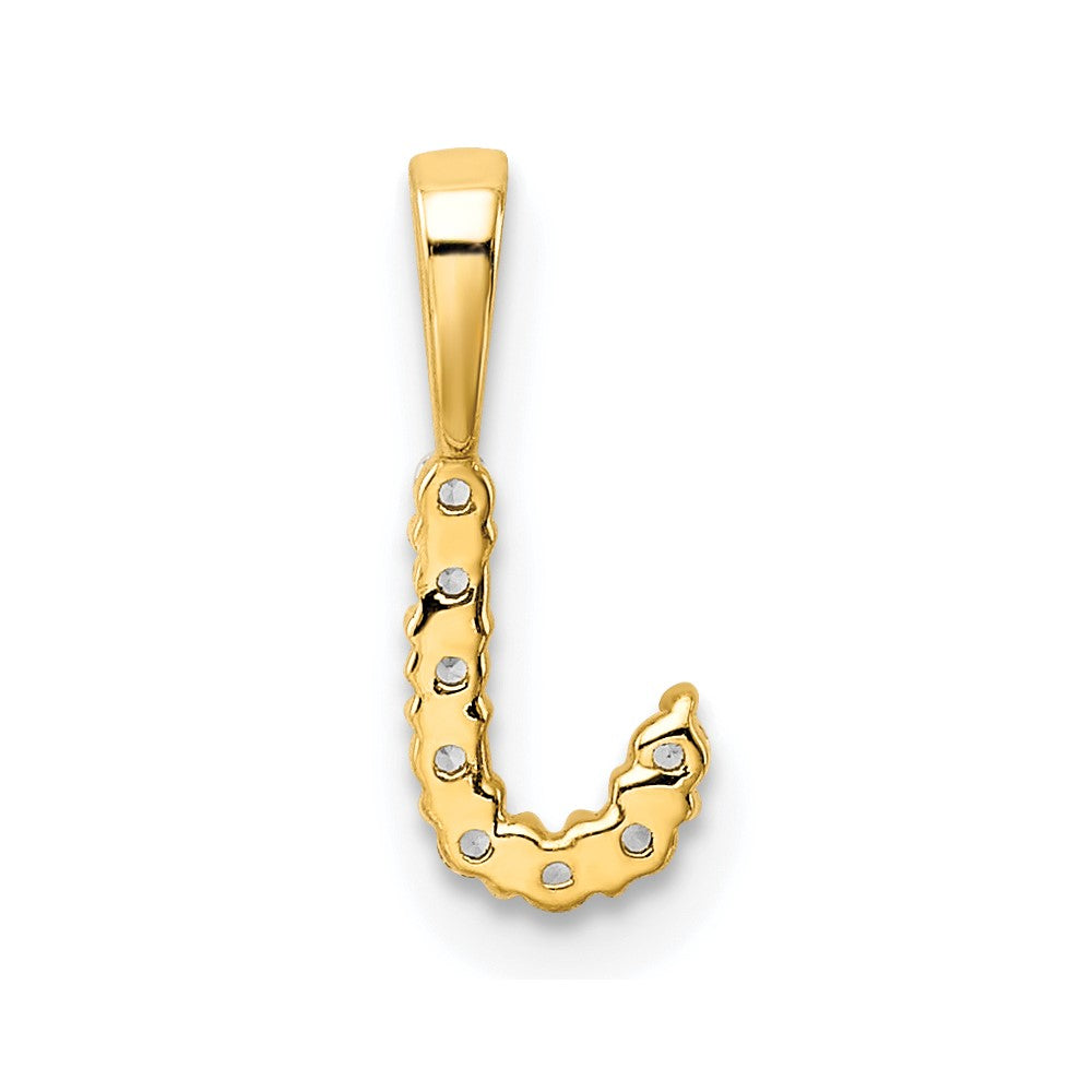 14KY Small Initial J Diamond Pendant