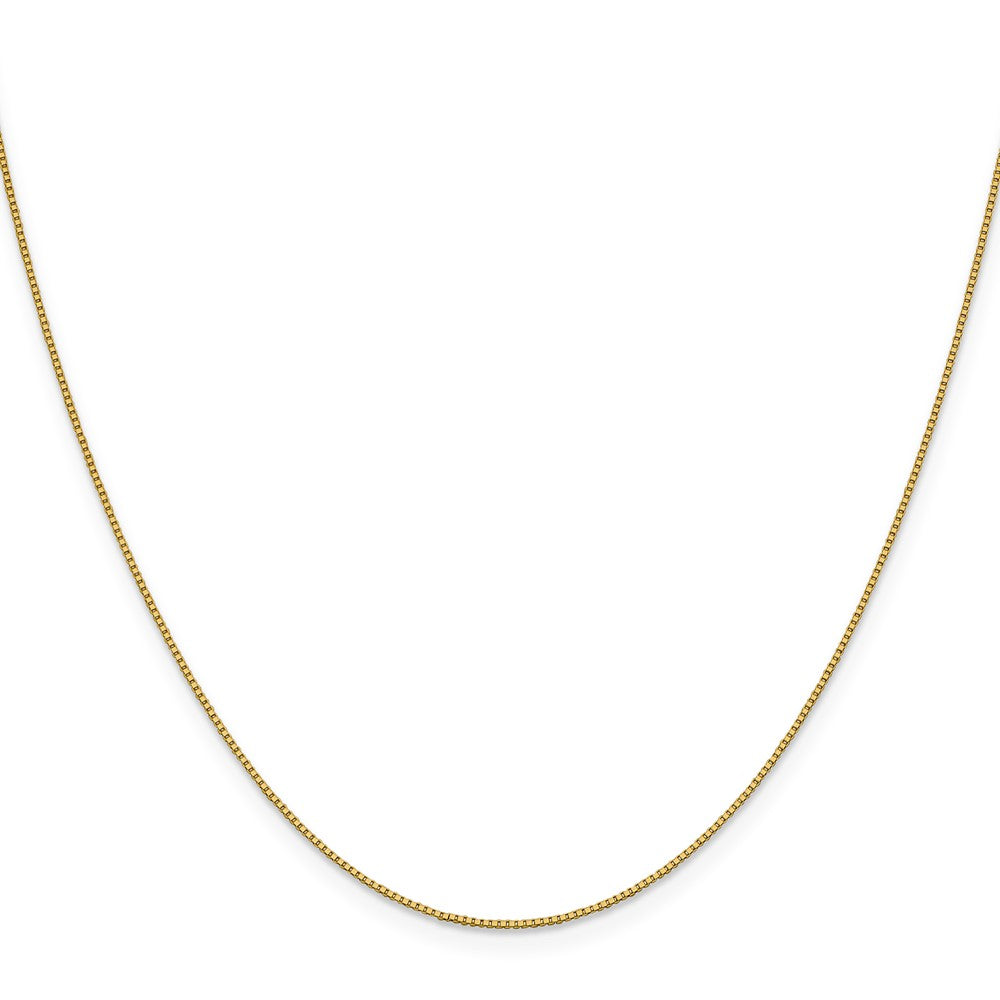 18K 24 inch .7mm Box with Lobster Clasp Chain