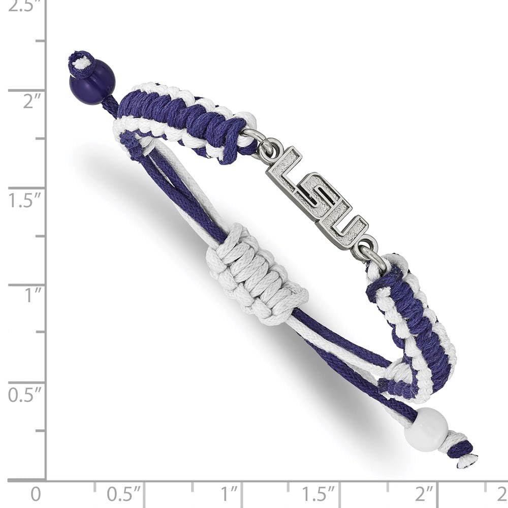 Women's LSU Tigers Stainless Steel Color Bracelet