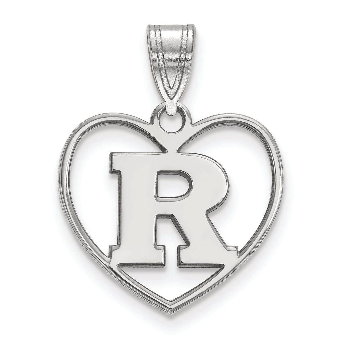 Women's Rutgers Scarlet Knights Sterling Silver Logo Heart Pendant