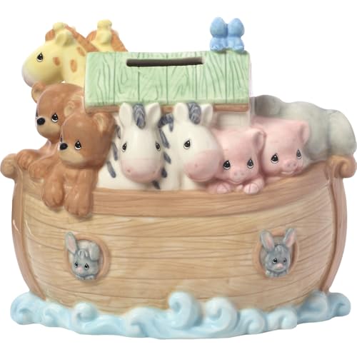 Precious Moments Overflowing with Love Noah's Ark Top Slot Porcelain Bank Nursery Décor 173434