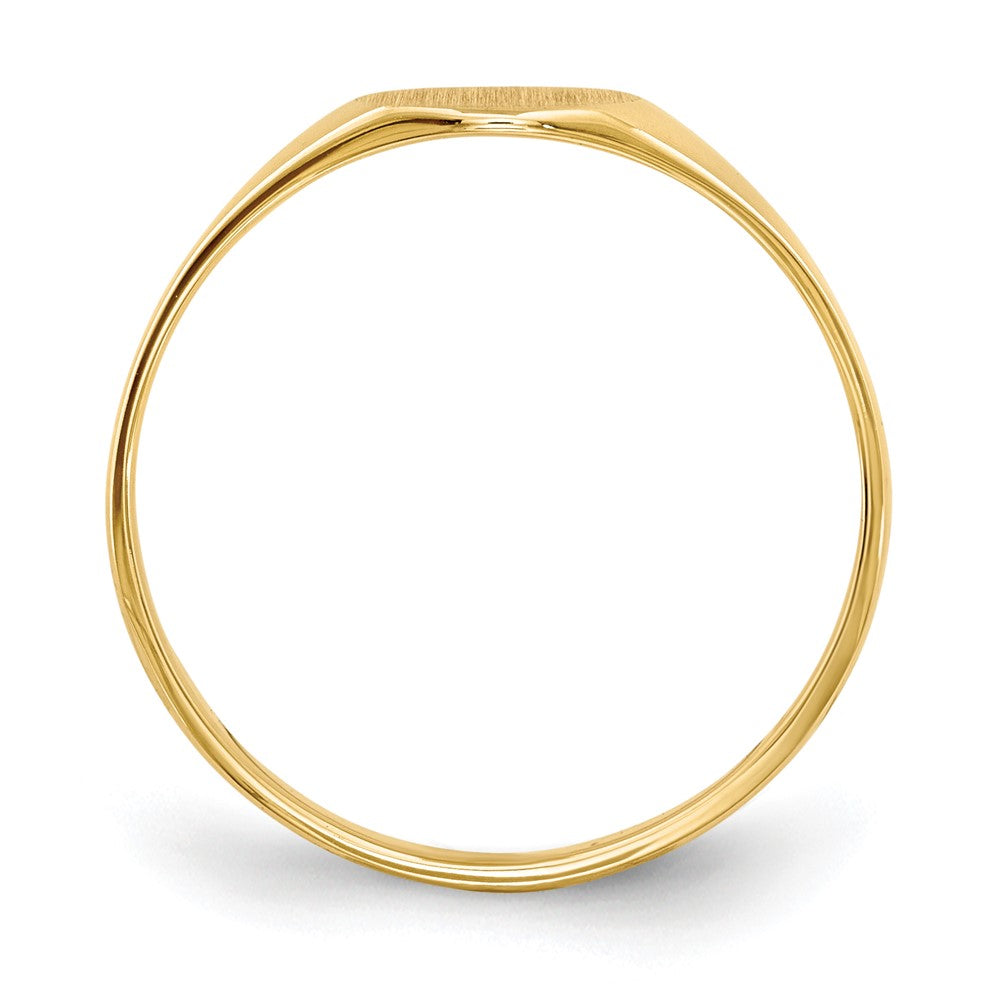 10k 6.5x7.5mm Closed Back Signet Ring