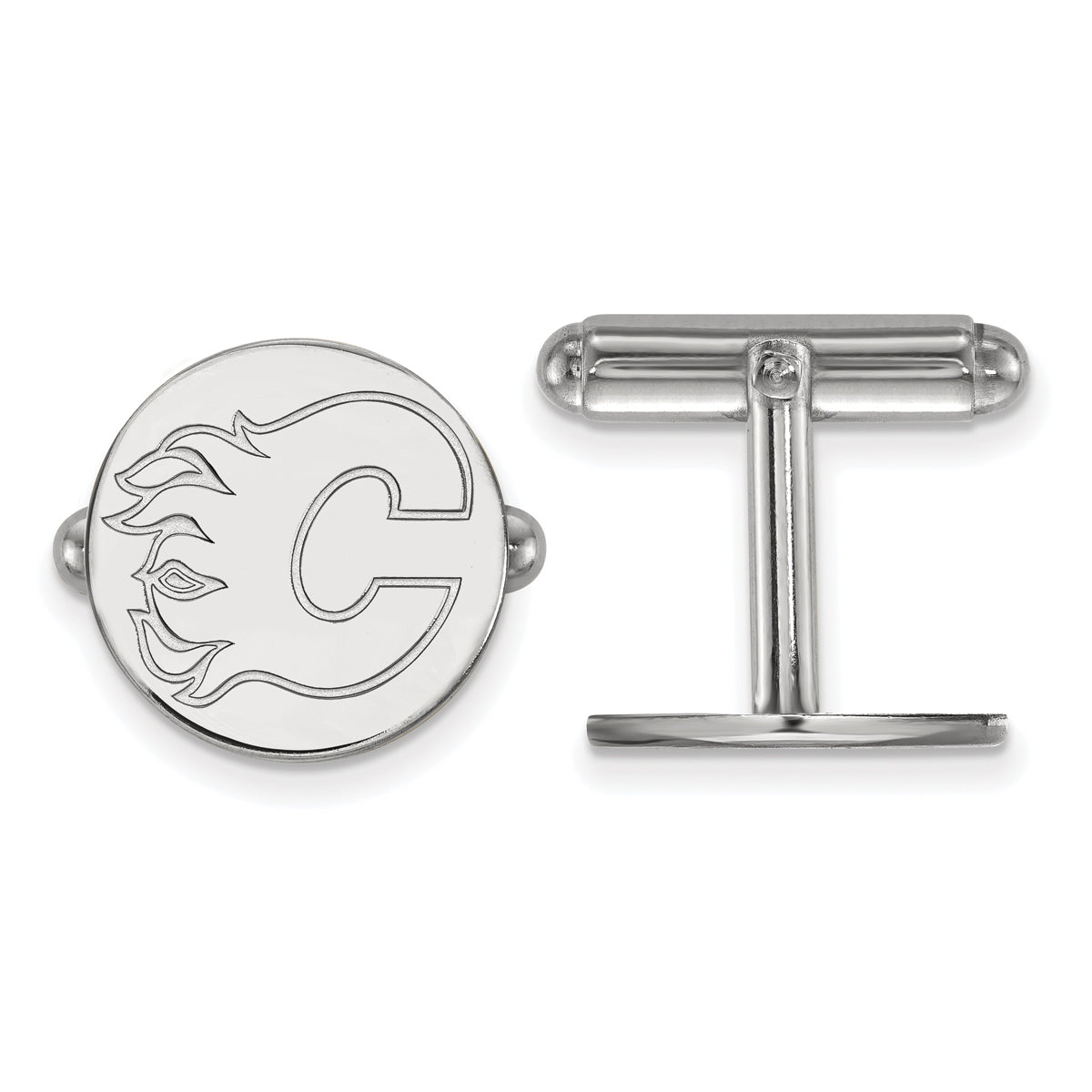 NHL Calgary Flames Sterling Silver Cuff Links