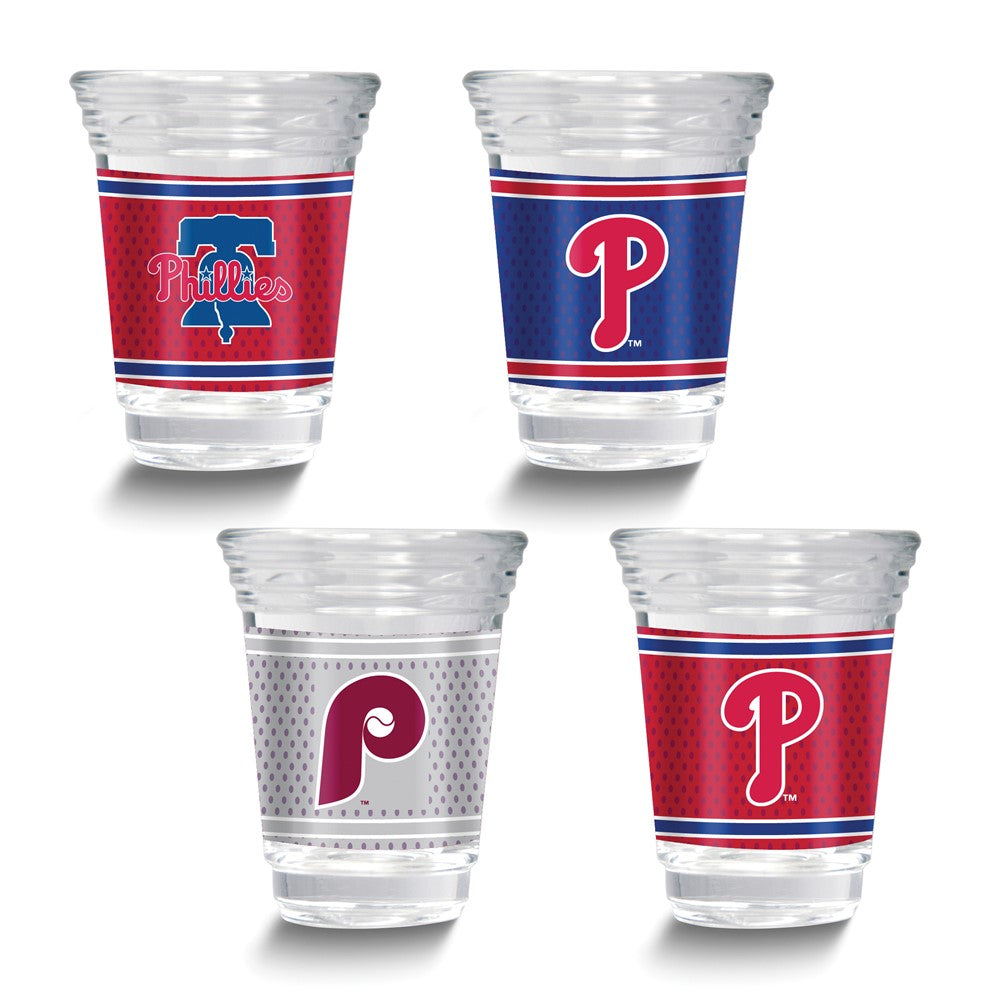 MLB Philadelphia Phillies 4-piece 2 oz. Shot Glass Set