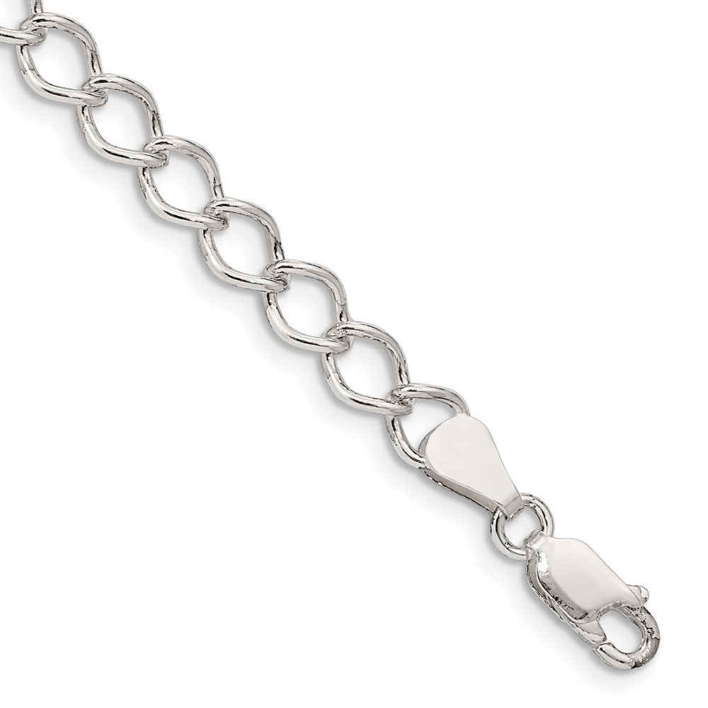 Sterling Silver 5.75mm Fancy Open Curb Chain 8 inches