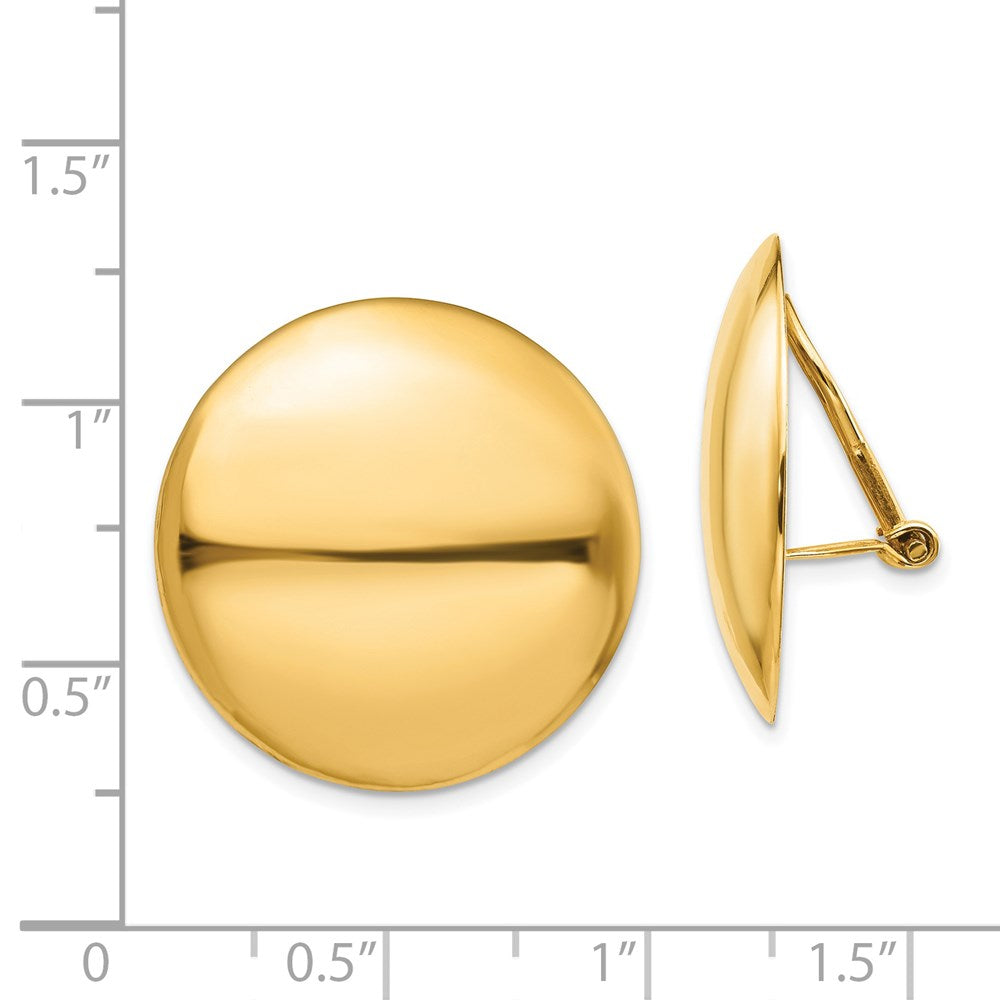 14k Omega Clip Polished Non-pierced Earrings