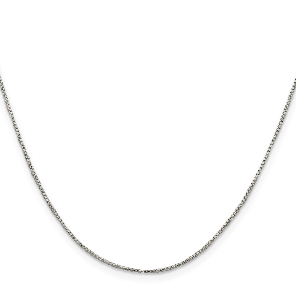 Sterling Silver 1mm Round Box Chain 16 Inches