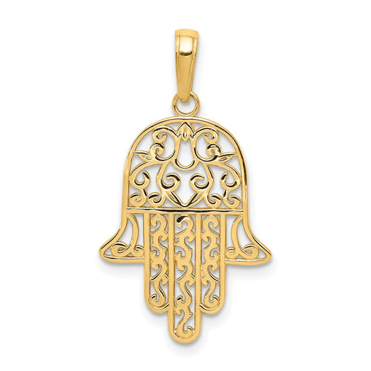 10k Chamseh Pendant Yellow Gold