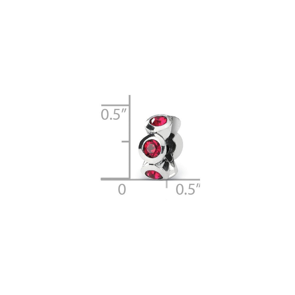 Sterling Silver Reflections July Preciosa Crystal Birthstone Bead