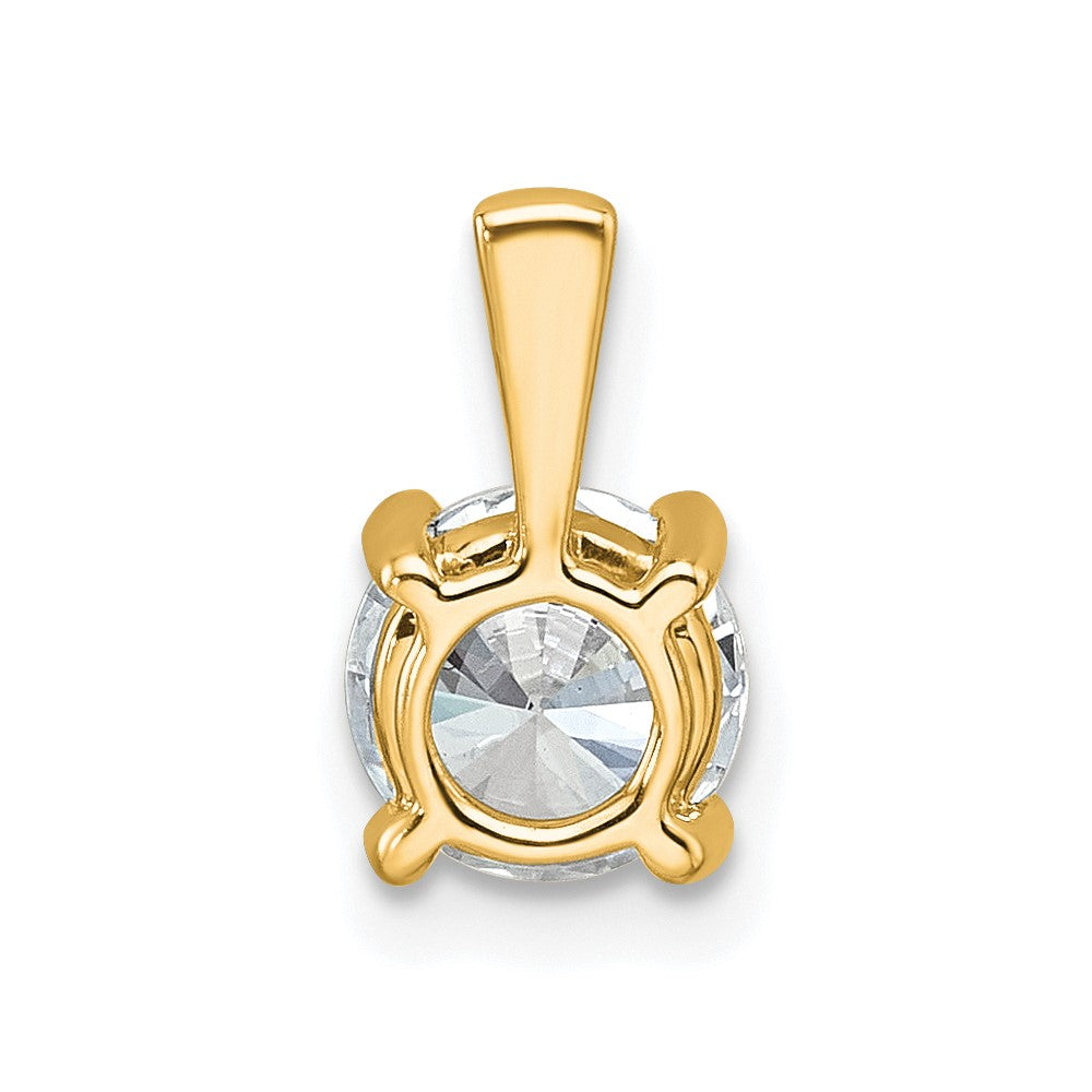 14k 1 carat Lab Grown Diamond VS/SI+ G+ Round Complete Four Prong Pendant