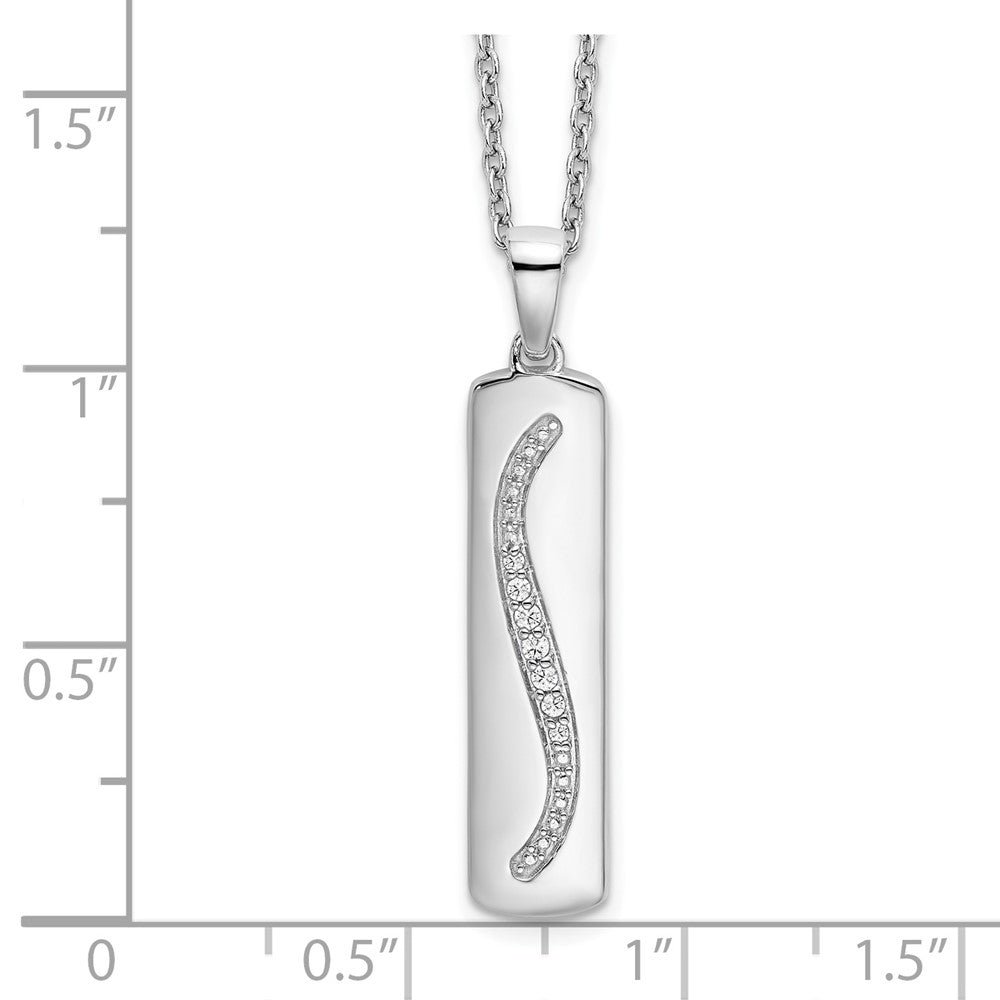 White Ice Sterling Silver Rhodium-plated 18 Inch Diamond Necklace with 2 Inch Extender 18 Inches