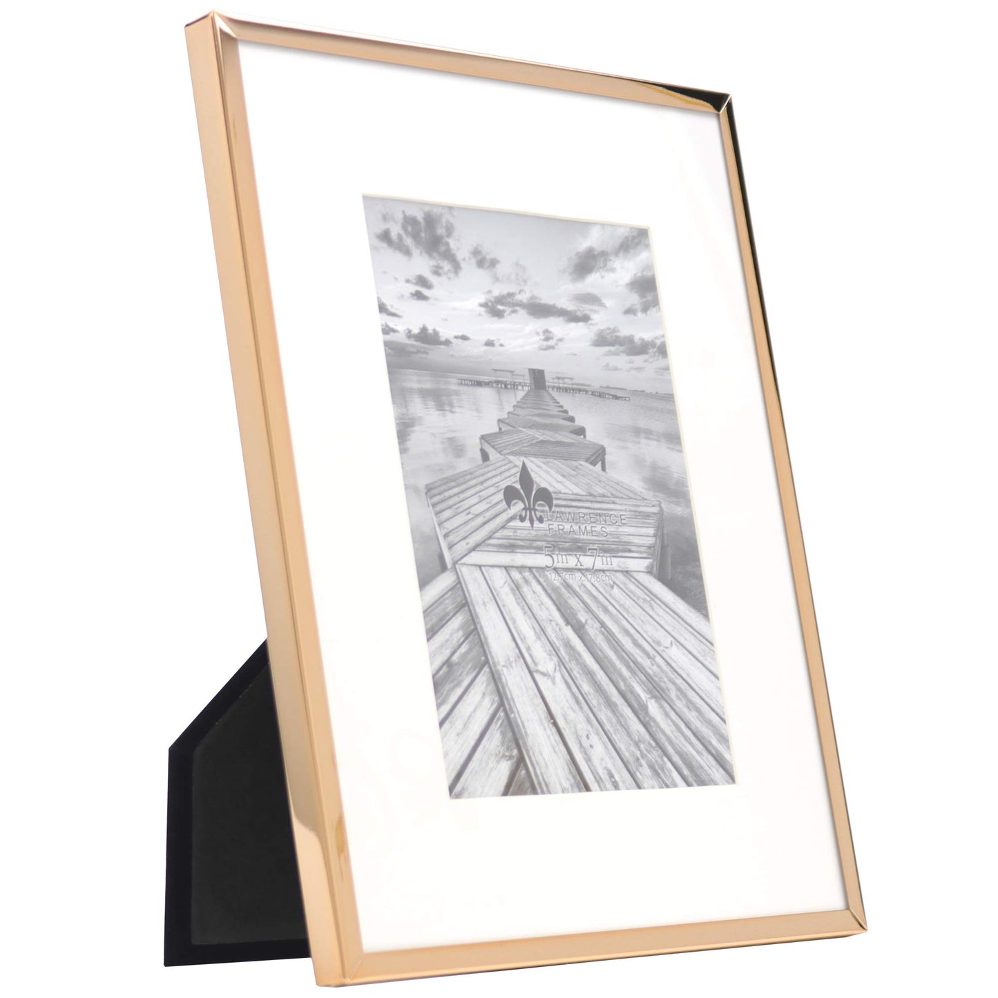 Lawrence Frames 8.15" x 9.88" Metal Picture Frame, Gold