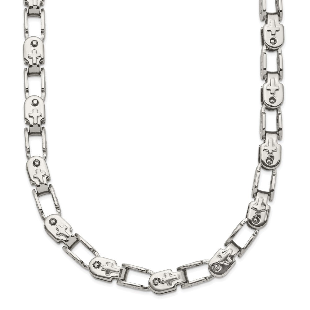 Stainless Steel Polished Fancy Link 18in Chain