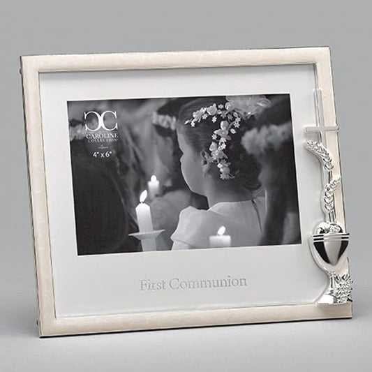 Roman 19674 Wheat and Chalice with Cross Frame 6X4, 7-inch Height