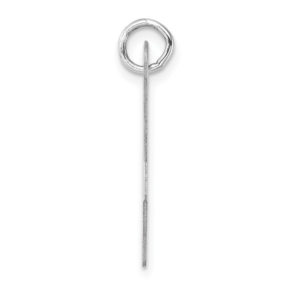 Large Sterling Silver Rhodium-plated Script Letter X Initial Charm