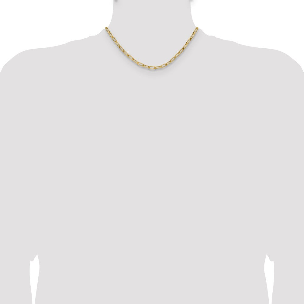 14k 4.5mm Semi-Solid Paperclip Chain