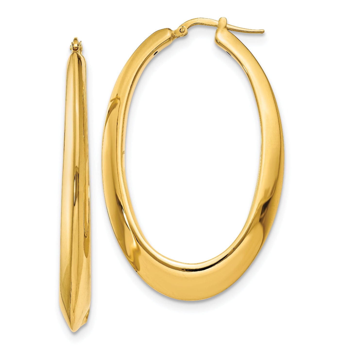 14K Polished Hoop Earrings