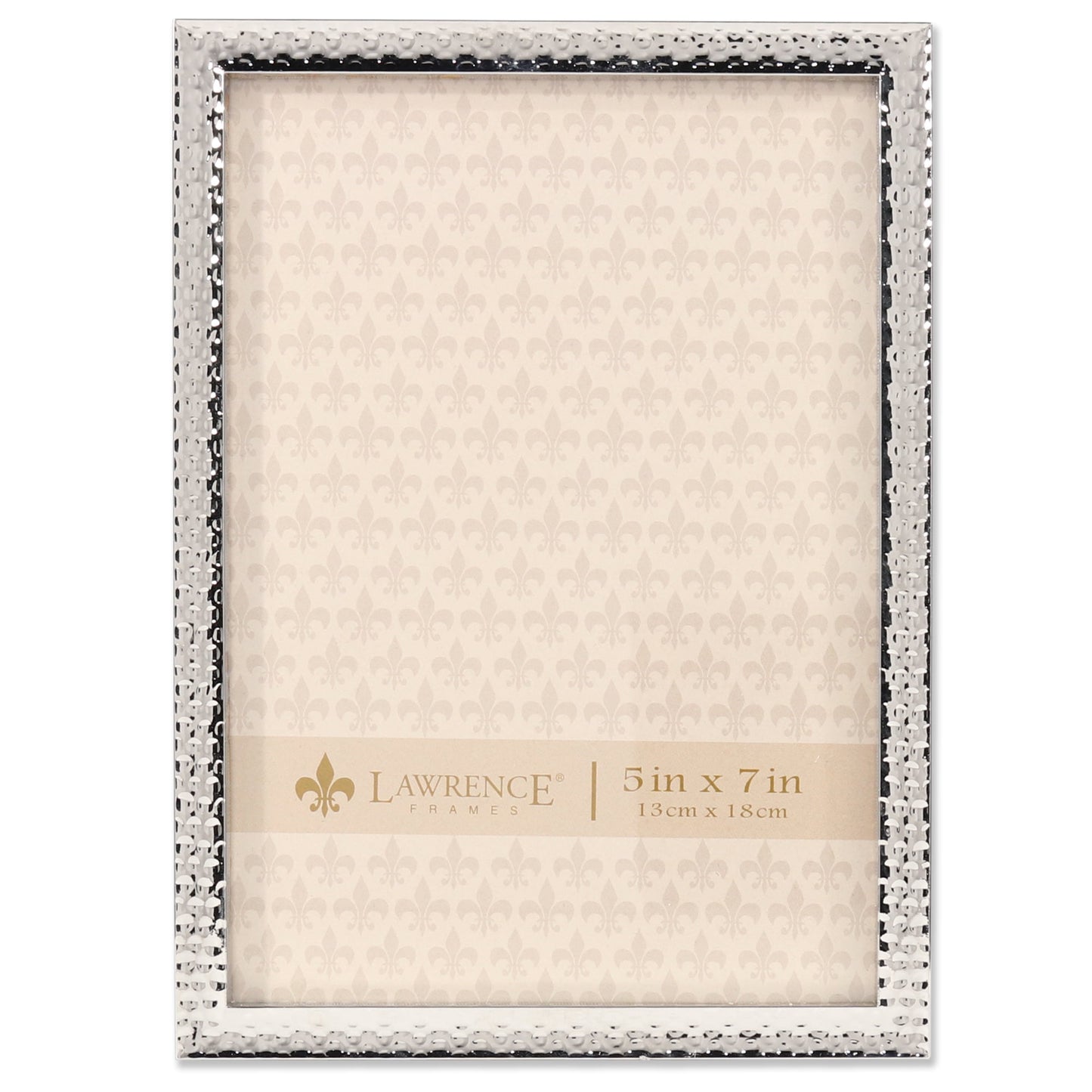 5x7 Silver Metal Hammer Effect Tabletop Picture Frames