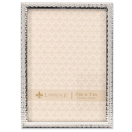 5x7 Silver Metal Hammer Effect Tabletop Picture Frames