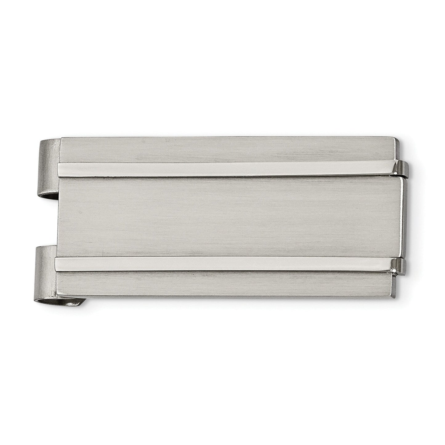 Chisel Stainless Steel Brushed And Polished Money Clip
